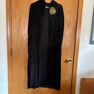 Black Hooded Cape with Crest